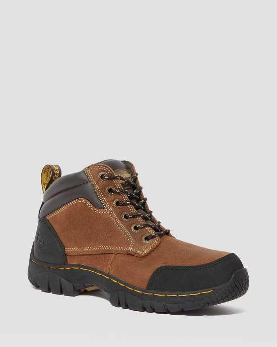 Botas Con Cordones Dr. Martens Riverton Steel Toe Mujer Marrom MX-70298